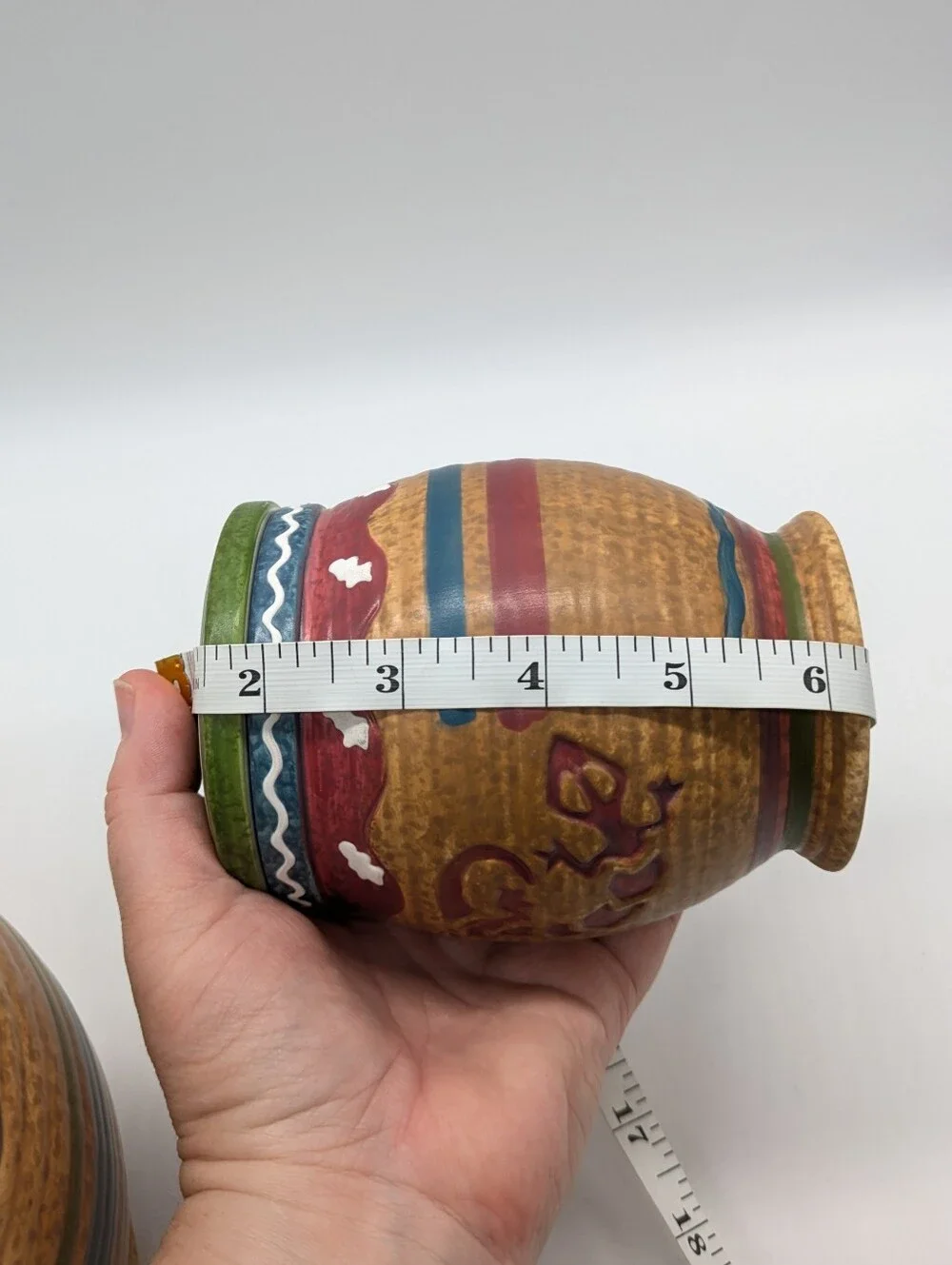 Vintage WMG Brown Red Southwestern Aztec Sun & Lizard Canister Set Of 2